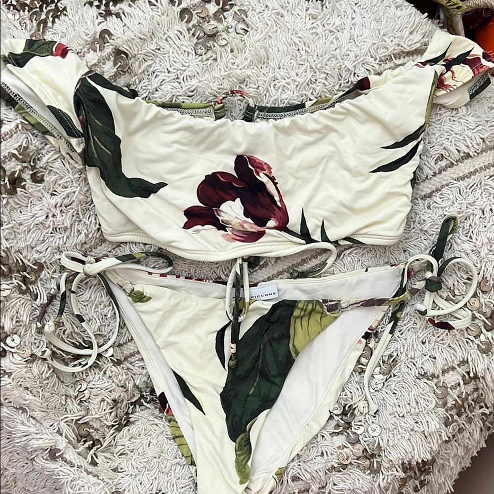 Robin Piccone Floral Off-Shoulder Bikini size S